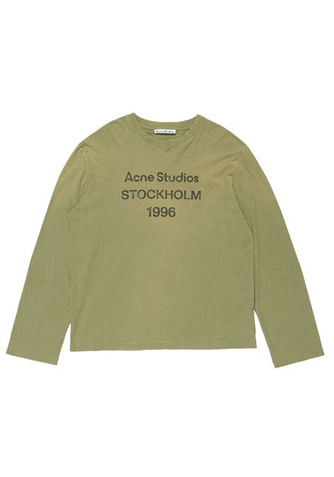 t-shirt relaxed fit unisex verde oliva ACNE STUDIOS | CL0197AB7